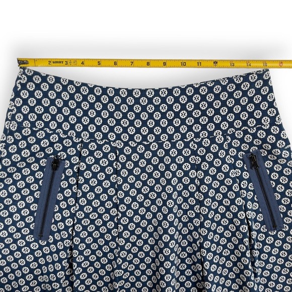 Anthropologie Maeve Fourth Street Swing Blue Pattern Skirt Womens Size 10 - Picture 12 of 13